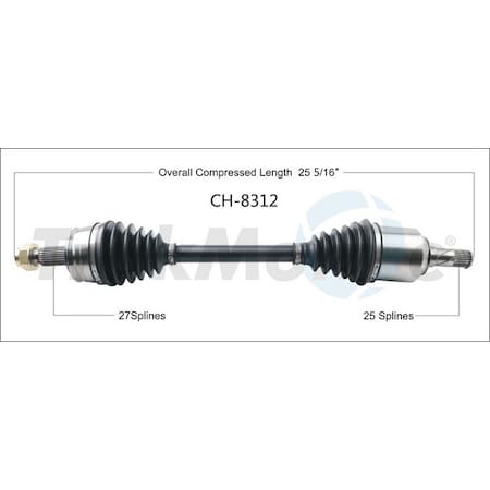 Surtrack Axle Cv Axle Shaft, Ch-8312 CH-8312